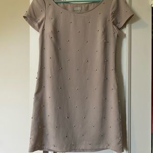 H&M pearl studded dress. Comes with silk belt for cinching waist